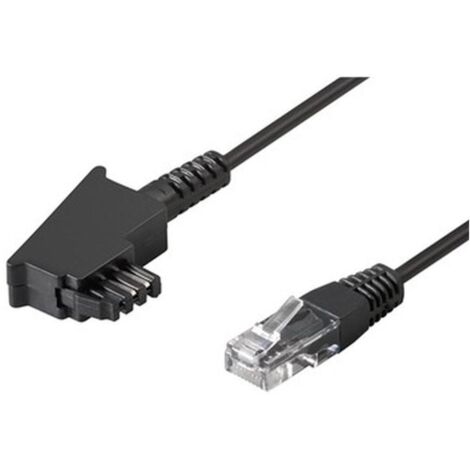 DSL-/VDSL-Routerkabel, Kupferleiter (CU), TAE-F-Stecker  RJ45-Stecker (8P2C). Kabellänge 6 m