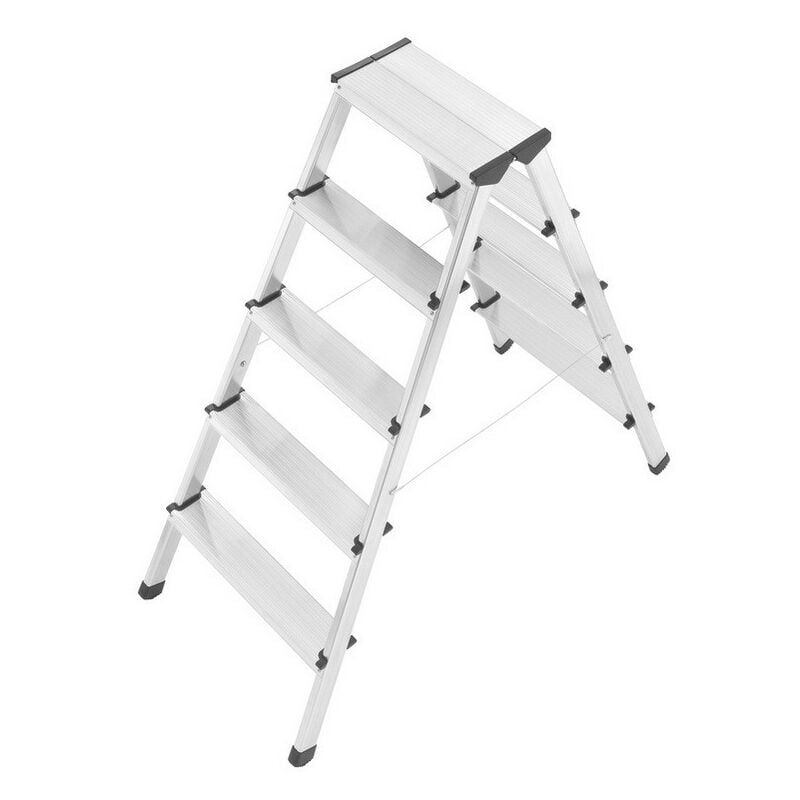 Escabeau en Alu 2x5 Haut. travail 310cm charge max. 150Kg D60 - Hailo