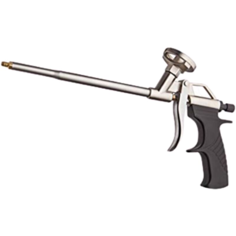 Dstock60 - 1 pistolet professionnel pour mousse expansive - Revetement teflon - Avec 2 embouts plastique