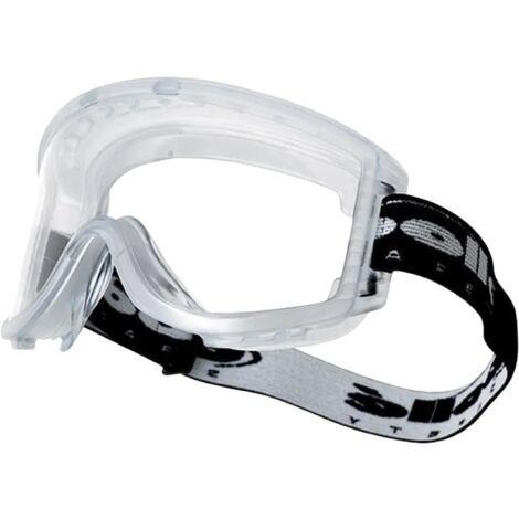 DSTOCK60 - 5 paires de lunettes-masque de protection BOLLE - Attack II ATPSI - Anti-rayures et antibuée - Monture étanche - Pour bricolage. jardinage. industrie... - transparent