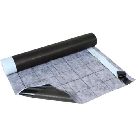 DSTOCK60 - Rouleau 20m de sous-couche toit anti infiltration d'eau - Largeur 1 m - Epaisseur 0.5mm - Couvre 20m² - Decoupe au metre - Etancheite toiture a faible pente…