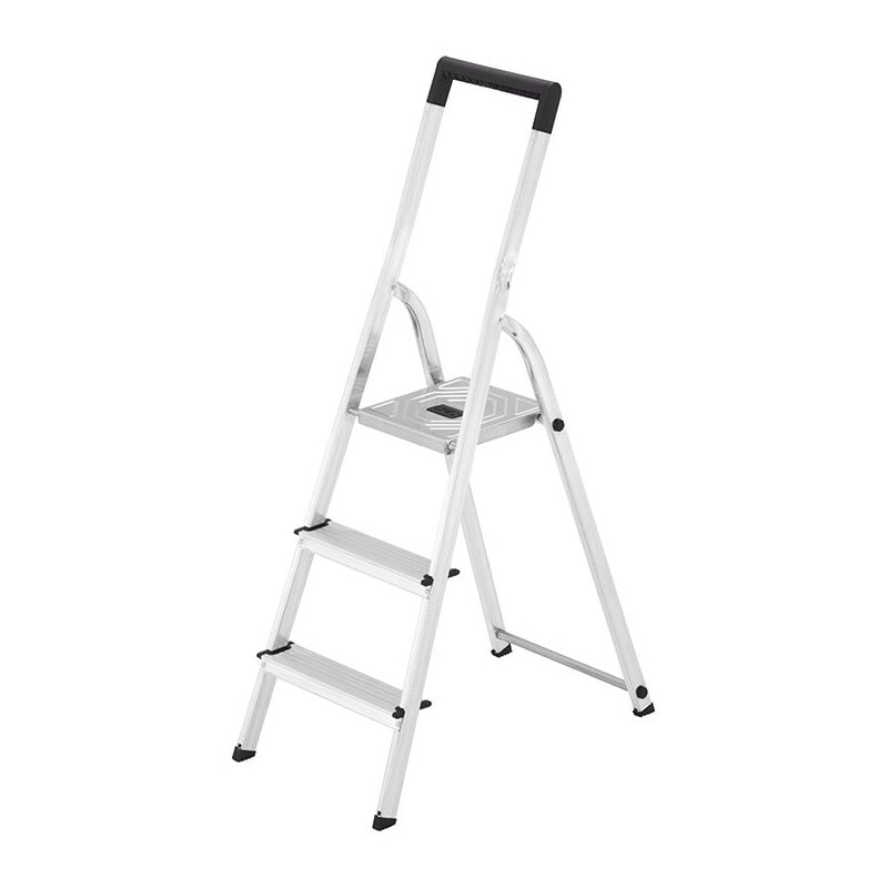 Escabeau domestique pliable en aluminium 3 marches ultra léger Hailo L40