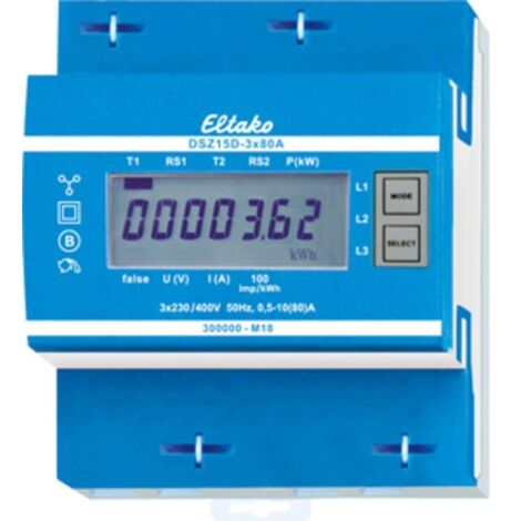 DSZ15DZ-3X80A MID ELTAKO BUS RS485 COMPTEUR DE COURANT TRIPHASÉ 2 VOIES 28480315