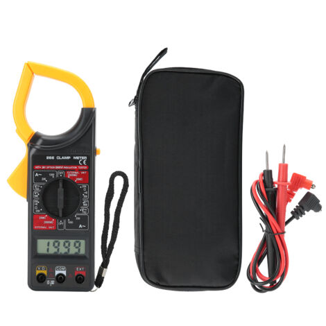 DT-266 Digitales Multimeter mit Zangenamperemeter und Voltmeter, tragbares elektronisches Messgerät