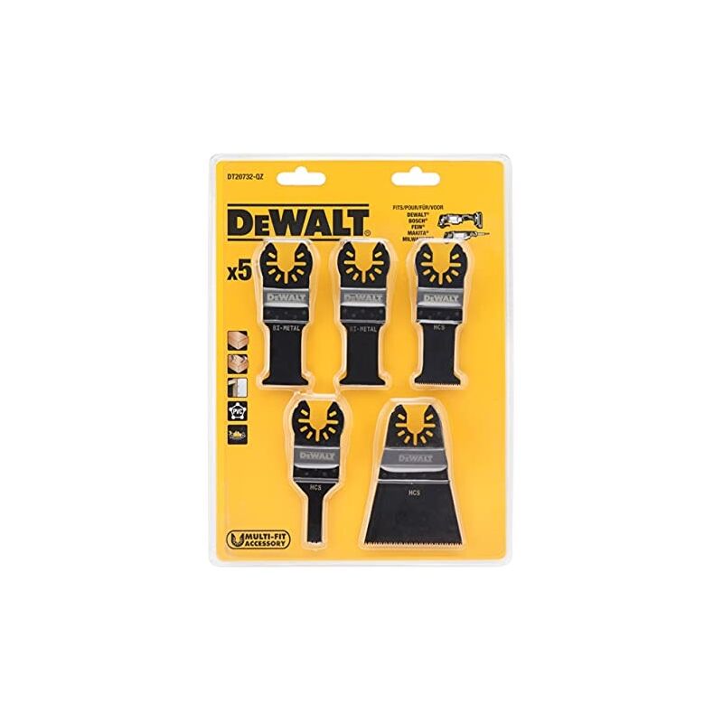 Dewalt - DT20732-QZ - juego de 5 hojas de sierra para multi-herramienta