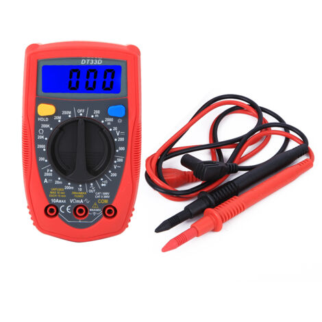 DT33D Kompakt-Multimeter – Tragbares elektronisches Testgerät 130 x 73,5 x 35 mm