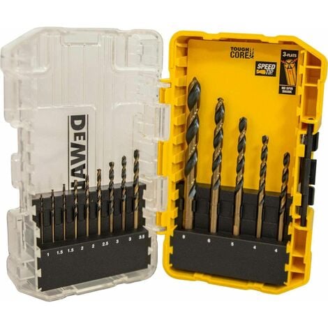 TBC DT70727 Black & Gold HSS Drill Set, 14 Piece - DEWDT70727QZ