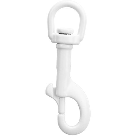 DT75B 75-mm-Drehhaken aus Edelstahl 316 (Marinequalität), für Taucher, Hundeleinen, Kamerahandschlaufen, Weiß