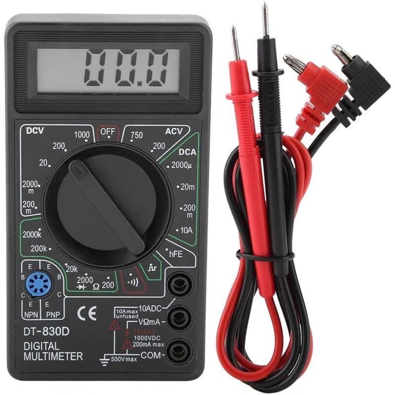Image of DT830D LCD-Digitalmultimeter, AC/DC-Voltmeter-Amperemeter-Messgerät-Tester