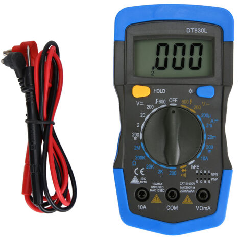 DT830L Kompaktes LCD-Multimeter zur Messung von Wechsel- und Gleichspannung und -strom