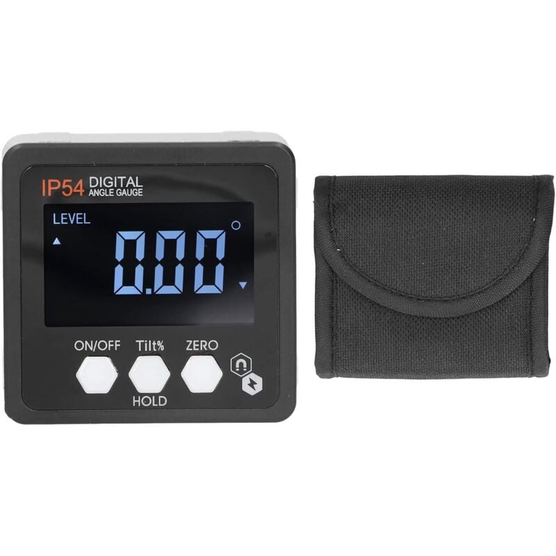 Aougo - Détecteur d'angle numérique IP54 4x90° Rapporteur de jauge d'angle de boîte de niveau numérique avec écran magnétique et lcd
