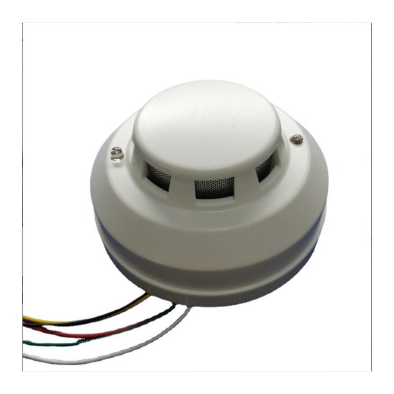 Lucky-88 - Détecteur de fumée en réseau filaire avec détecteur de fumée, son et lumière, sirène de détecteur de fumée (lot de 2)