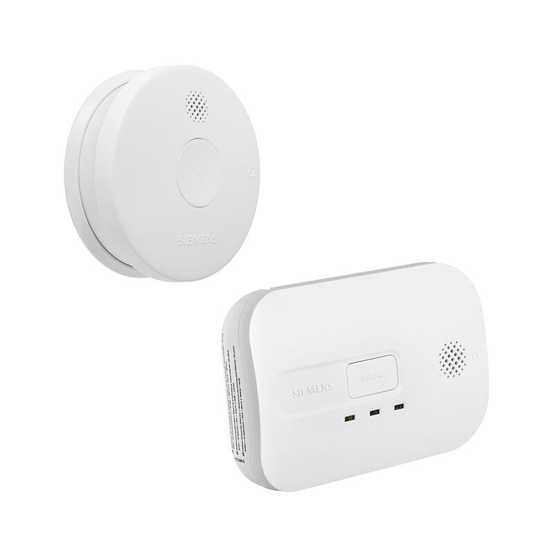 Détecteur de fumée nf autonomie 5 ans + détecteur de monoxyde de carbone nf autonomie 3 ans Siemens