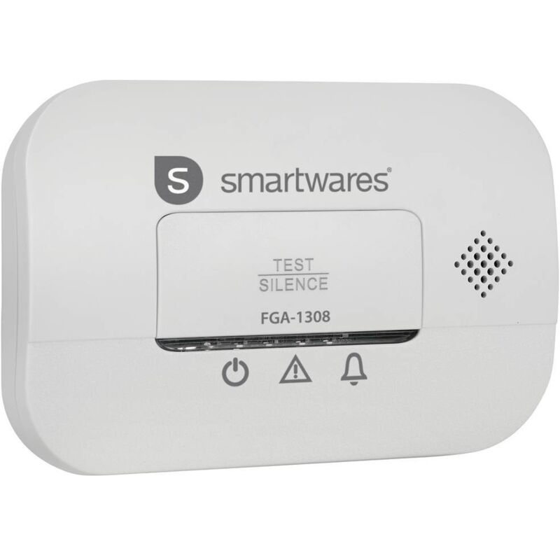 Smartwares - FGA-13081 Détecteur de monoxyde de carbone à pile(s) Gaz détecté monoxyde de carbone S414292