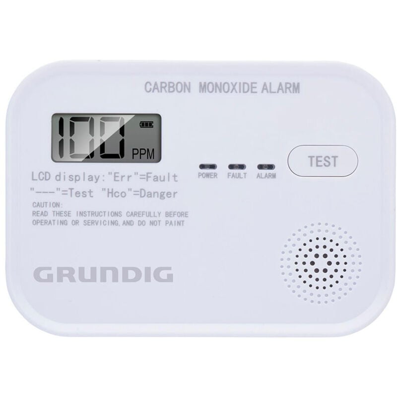 Détecteur de Monoxyde de Carbone - Écran LCD - Sirène 85dB - Détection Électrochimique - Mémorisation