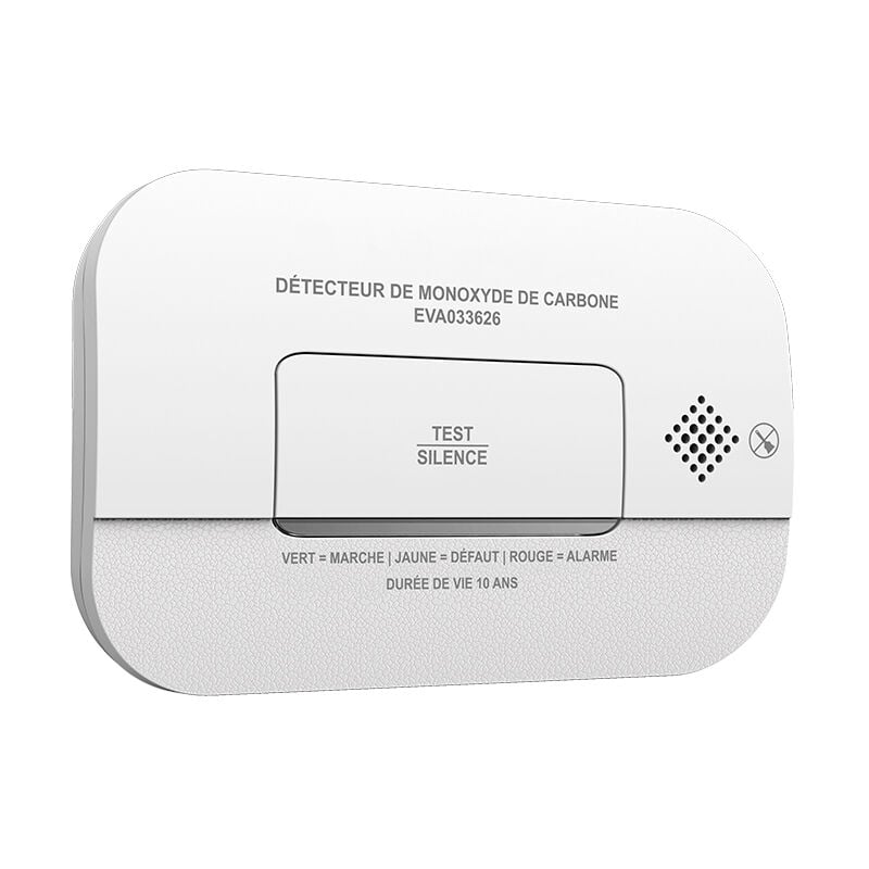 Détecteur de monoxyde de carbone NF autonomie 3 ans - EVACUATE