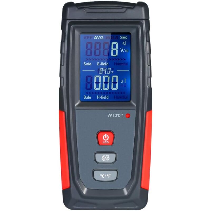 Détecteur de rayonnement électromagnétique compteur emf Mini dosimètre de haute précision fabriqué à la main numérique lcd