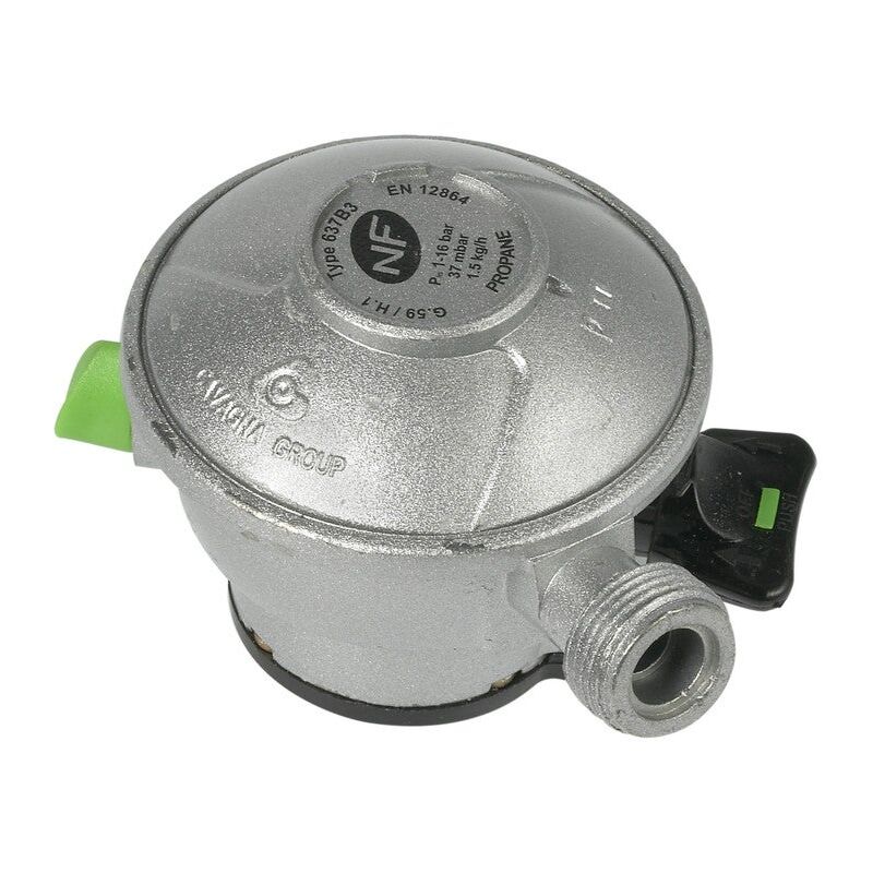 Détendeur Inox Gaz Propane 5, H.6.5 Cm Gazinox