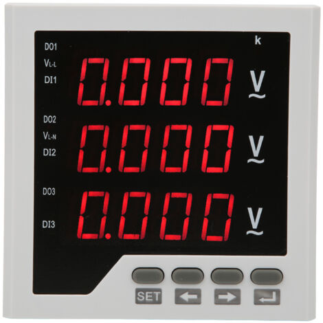 DTM-AV96 Voltmètre Numérique LED Programmable pour Tension Triphasée AC 450V Affichage Digital