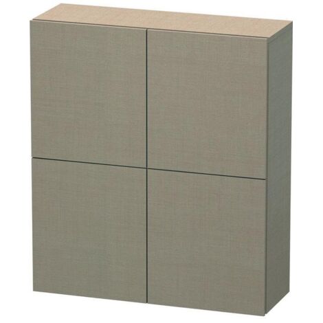 DU Halbhochschrank L-Cube 243x700x800mm 2 Türen, Leinen