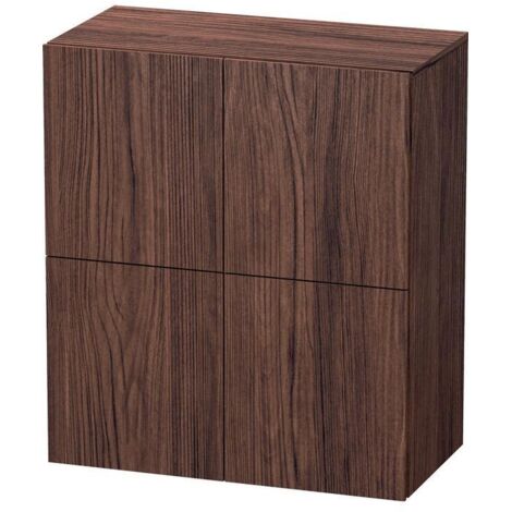 DU Halbhochschrank L-Cube 363x700x800mm 2 Türen, Nussbaum Dunkel
