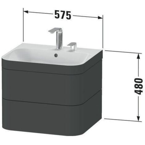 DU HappyD2+ c-bonded wh. 575x490x480mm, u. MWT,2SK Tip-on, Weiß