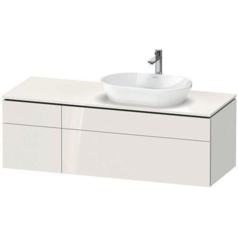 DU Konsolen-WTU wh L-Cube 550x1400x482mm Weiß Hochglanz Lack 2 Ausz 2 Schubk