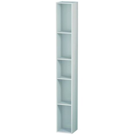 DU L-Cube Regalel., 180x180x1400mm, o. Fä. 5 , Abl.flä. 5, Weiß sup.mat., HDSHP