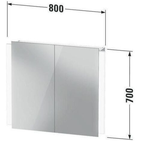 DU Spiegelschrank Ketho.2 157x800x700mm 220-240V EEK C 2 Türen LKZ0