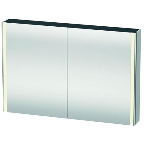 DU Spiegelschrank XSquare m. Beleuchtung 800x1200x155mm, Weiß Seidenmatt