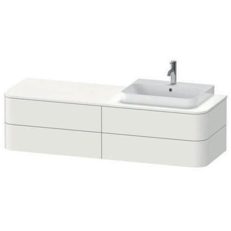 DU WTU HappyD2+ wandh.,408x1600x550mm 4Schubk.,BP r.,weiß sdm. f.ASB ohne ES