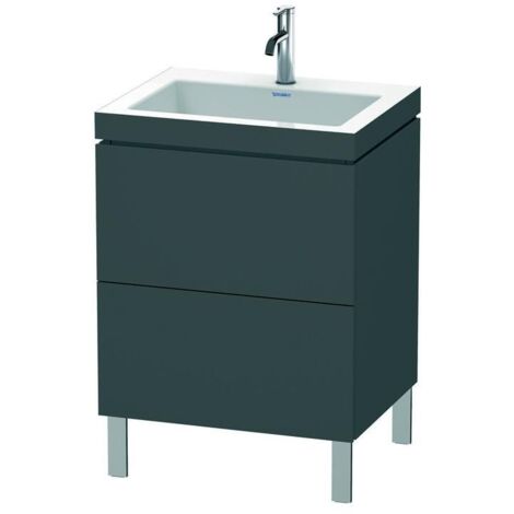 DU WTU L-Cube m. Vero Air 698x600x480mm o.HL, 2 Auszüge, Betongrau Matt