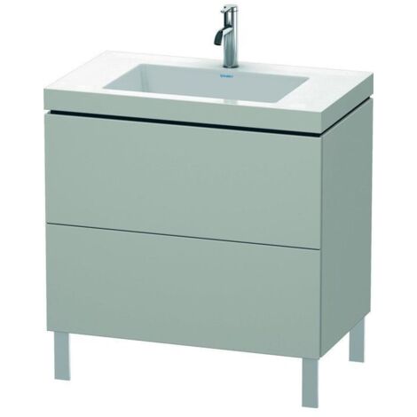 DU WTU L-Cube m. Vero Air 698x800x480mm 1 HL, 2 Auszüge, Betongrau Matt
