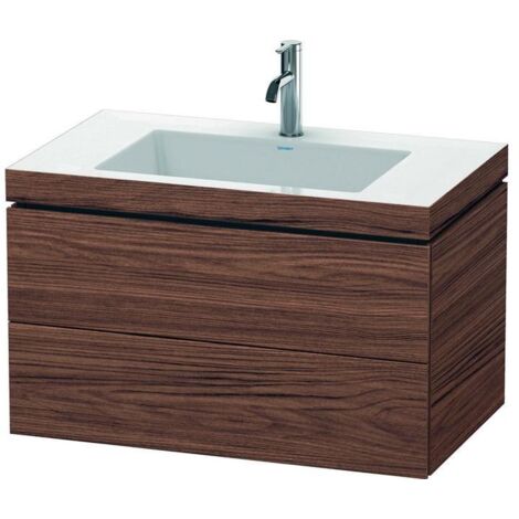 DU WTU L-Cube mit Vero Air 500x800x480mm 1 HL, 2 SchKa, Nussbaum Dunkel