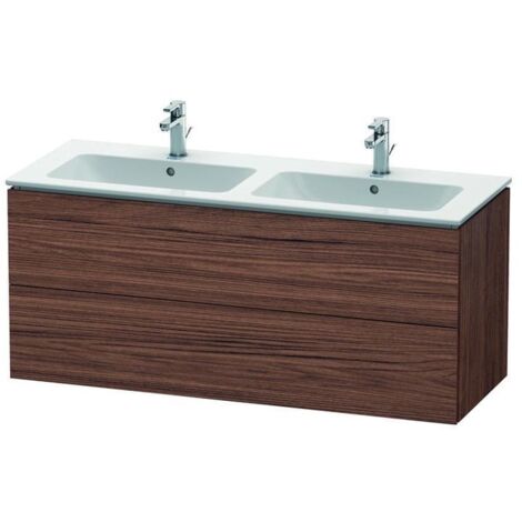 DU WTU wandh. L-Cube 481x1290x550mm 2 SchKa, f.233613, Nussbaum Dunkel
