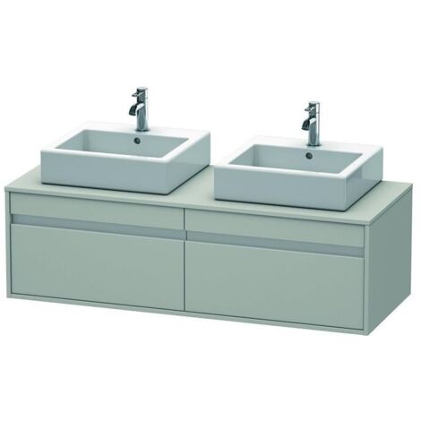 DU WTU wandhängend Ketho 550x1400x426mm 2 Auszüge, für 2 ASB, Betongrau Matt