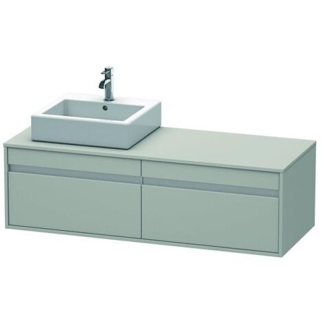 DU WTU wandhängend Ketho 550x1400x426mm 2 Auszüge, für ASB li., Betongrau Matt