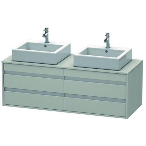 DU WTU wandhängend Ketho 550x1400x496mm 4 SchKa, für 2 ASB, Betongrau Matt