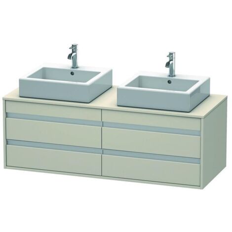 DU WTU wandhängend Ketho 550x1400x496mm 4 SchKa, für 2 ASB, taupe