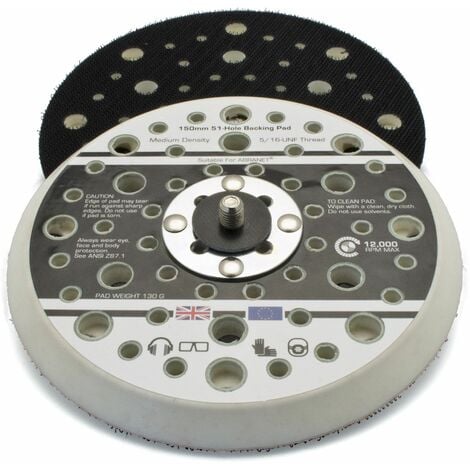 TBC Flexipads World Class Dual Action Sander Pad 150mm GRIP® 5/16 UNF FLE17096