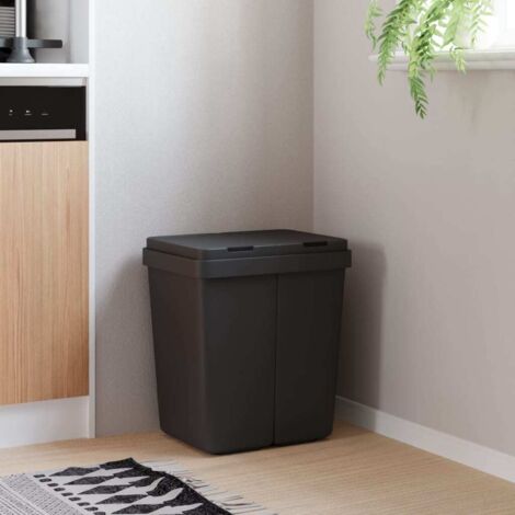 Dual Bin Anthracite 2x25 L vidaXL