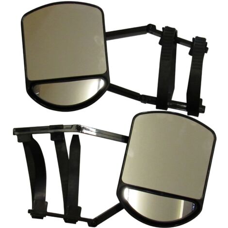 Dual Lens Extending Towing Mirror X2 (Car Caravan Trailer Extension Steady View Universal)