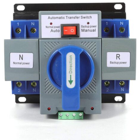 Dual Netzteil Switches, 2P 63A 220V Automatischer Umschalter Transferschalter Lastumschalter Doppeltransferschalter für Haushaltsstrom, Wechselrichter, Solar, Große Orte
