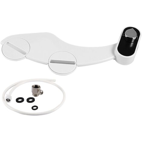 Dual Nozzle Single Cold Water Toilet Bidet Sprayer NonElectric Toilet Attachment for Bathroom(UK (1/2) )