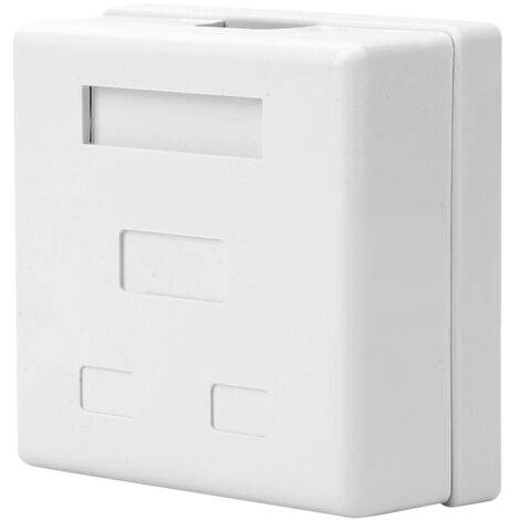 Dual-Port-Desktop-Netzwerkmodulgehäuse, Cat.6-geschirmt, integrierter RJ45-Anschluss