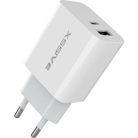 Dual Port Wandladegerät PD20W/QC18W, Schnelladung 3A USB-A & USB-C