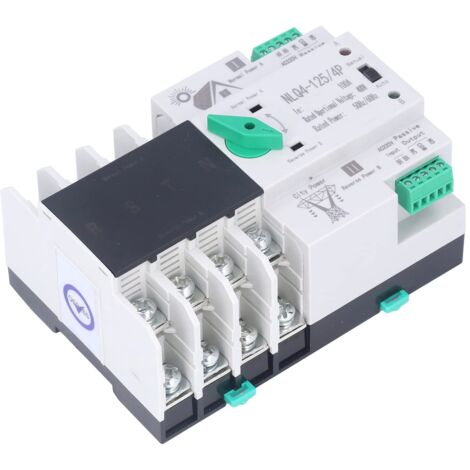 FITAGS Dual Power Automatic Transfer Switch, NLQ4‑125/4P 100 A 220 V Hochempfindlicher Leistungsschalter Im Millisekundenbereich, Elektrische Wahlschalter