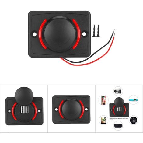 Dual-USB-3,1-A-12-V/24-V-Zigarettenanzünderbuchse mit roter LED-Anzeige