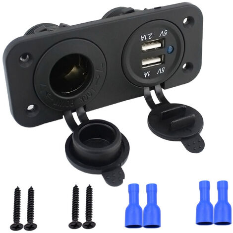 Dual USB Car Auto Cigarette Lighter Socket Splitter 12V Charger Power Adapter Outlet