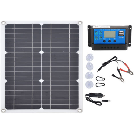 Dual USB Port Solar Panel Versatile Portable Solar Panel Charger Photovoltaic Charging with 10A Controller